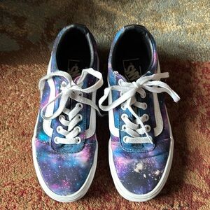 Vans Off The Wall Galaxy Size 6.5 Cosmic Sneakers Lace Up Shoes